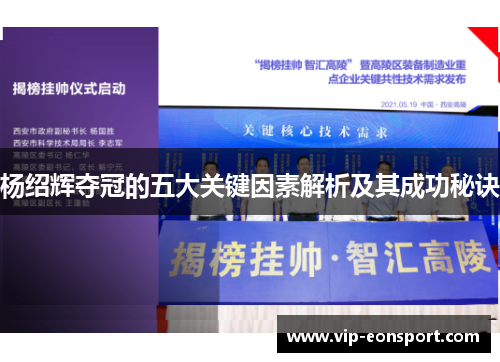 杨绍辉夺冠的五大关键因素解析及其成功秘诀 杨绍辉夺冠的五大关键因素解析及其成功秘诀